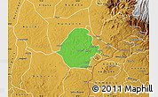 Political Map of Kisoko (West Budama), physical outside