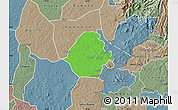 Political Map of Kisoko (West Budama), semi-desaturated