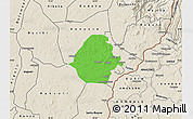Political Map of Kisoko (West Budama), shaded relief outside