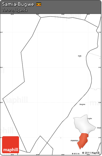 Blank Simple Map of Samia-Bugwe