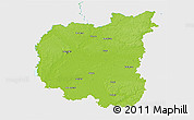 Physical 3D Map of Chernihivs'ka, single color outside