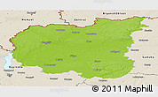 Physical Panoramic Map of Chernihivs'ka, shaded relief outside
