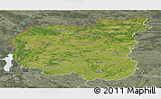 Satellite Panoramic Map of Chernihivs'ka, semi-desaturated