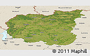 Satellite Panoramic Map of Chernihivs'ka, shaded relief outside