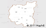 Classic Style Simple Map of Chernihivs'ka, cropped outside