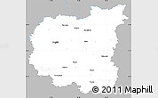 Gray Simple Map of Chernihivs'ka, single color outside