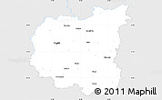 Silver Style Simple Map of Chernihivs'ka, single color outside
