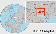 Gray Location Map of Chernivets'ka