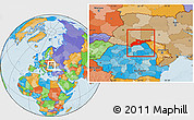 Political Location Map of Chernivets'ka