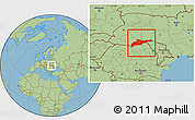 Savanna Style Location Map of Chernivets'ka