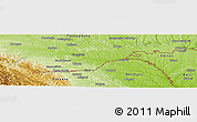 Physical Panoramic Map of Chernivets'ka