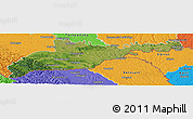 Satellite Panoramic Map of Chernivets'ka, political outside