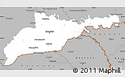 Gray Simple Map of Chernivets'ka