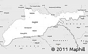 Silver Style Simple Map of Chernivets'ka