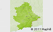 Physical 3D Map of Donets'ka, lighten