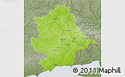 Physical 3D Map of Donets'ka, semi-desaturated