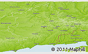 Physical Panoramic Map of Donets'ka