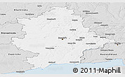 Silver Style Panoramic Map of Donets'ka