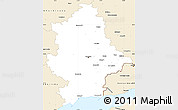 Classic Style Simple Map of Donets'ka