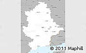 Gray Simple Map of Donets'ka