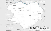 Silver Style Simple Map of Kharkivs'ka