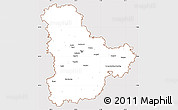 Classic Style Simple Map of Kyyivs'ka, cropped outside