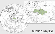 Savanna Style Location Map of Ukraine, blank outside, hill shading inside