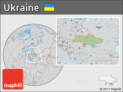 Savanna Style Location Map of Ukraine, lighten, desaturated