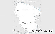 Silver Style Simple Map of Luhans'ka