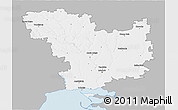 Gray 3D Map of Mykolayivs'ka, single color outside