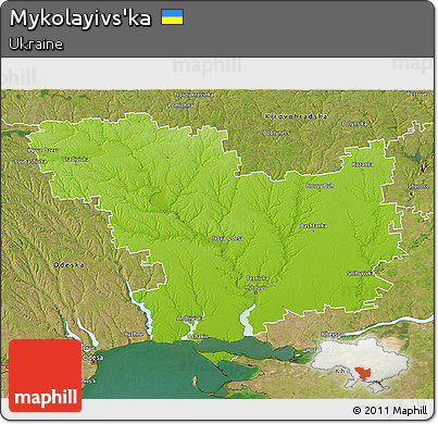 Physical 3D Map of Mykolayivs'ka, satellite outside