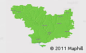 Political 3D Map of Mykolayivs'ka, cropped outside