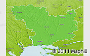 Political 3D Map of Mykolayivs'ka, physical outside