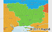 Political 3D Map of Mykolayivs'ka