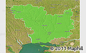Political 3D Map of Mykolayivs'ka, satellite outside