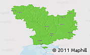 Political 3D Map of Mykolayivs'ka, single color outside