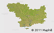 Satellite 3D Map of Mykolayivs'ka, cropped outside