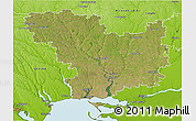Satellite 3D Map of Mykolayivs'ka, physical outside