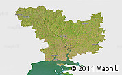 Satellite 3D Map of Mykolayivs'ka, single color outside