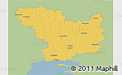 Savanna Style 3D Map of Mykolayivs'ka, single color outside
