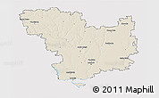 Shaded Relief 3D Map of Mykolayivs'ka, cropped outside