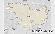 Shaded Relief 3D Map of Mykolayivs'ka, desaturated