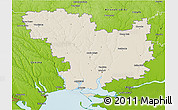Shaded Relief 3D Map of Mykolayivs'ka, physical outside