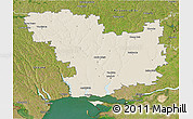 Shaded Relief 3D Map of Mykolayivs'ka, satellite outside