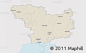 Shaded Relief 3D Map of Mykolayivs'ka, single color outside