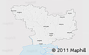 Silver Style 3D Map of Mykolayivs'ka, single color outside