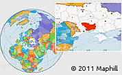 Political Location Map of Mykolayivs'ka, highlighted country