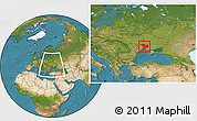 Satellite Location Map of Mykolayivs'ka, within the entire country