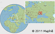 Savanna Style Location Map of Mykolayivs'ka, within the entire country