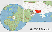 Savanna Style Location Map of Mykolayivs'ka, highlighted country